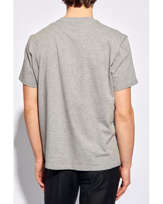 AMI Gray T-shirt With Logo, for men