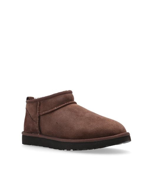 Ugg Brown 'Classic Ultra Mini' Snow Boots