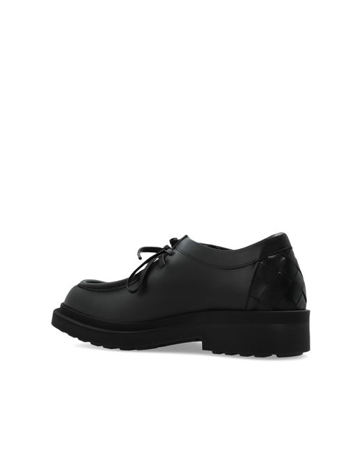 Bottega Veneta Black Leather Shoes 'Ben' for men