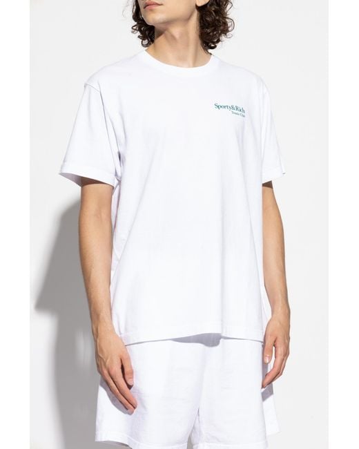 Sporty & Rich White T-Shirt From The "Tennis Club" Collection