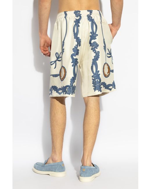 Versace Natural Silk Shorts for men