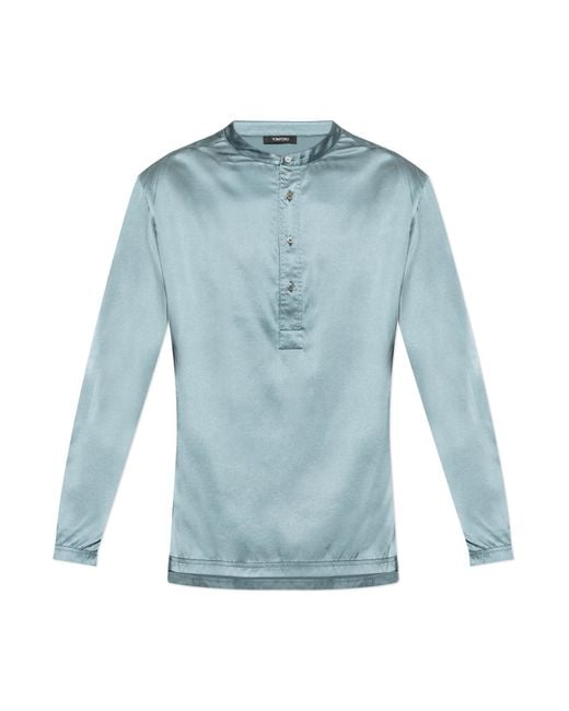 Tom Ford Blue Pajama Top for men