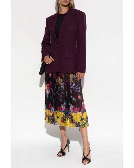 Versace Jeans Couture Purple Blazer With Pockets