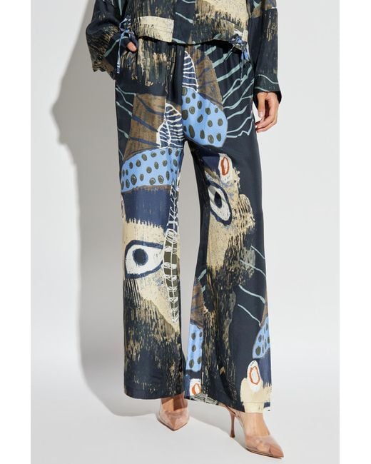 Munthe Multicolor Silk Trousers "Arum"