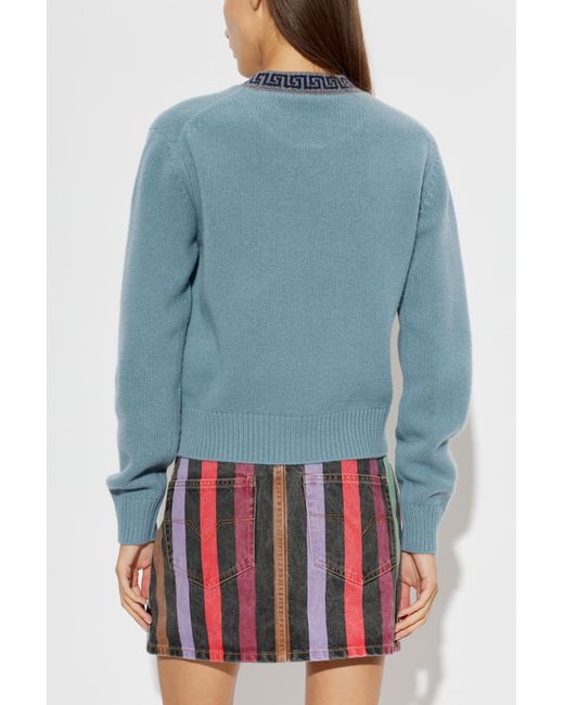 Versace Blue Wool Sweater