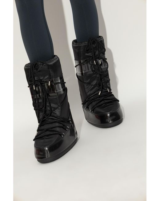 Moon Boot Black Snow Boots 'Icon Glance'