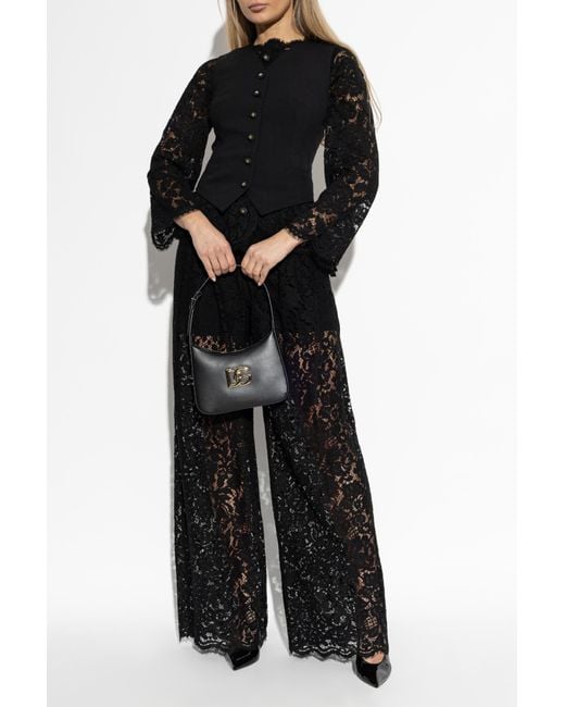Dolce & Gabbana Black Lace Trousers