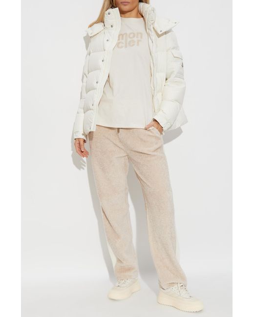 Moncler White T-Shirt With Logo