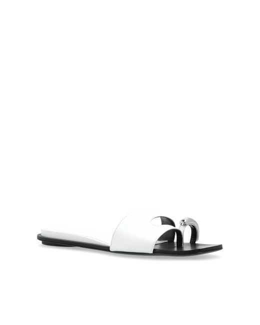 Tory Burch Natural Leather Slides