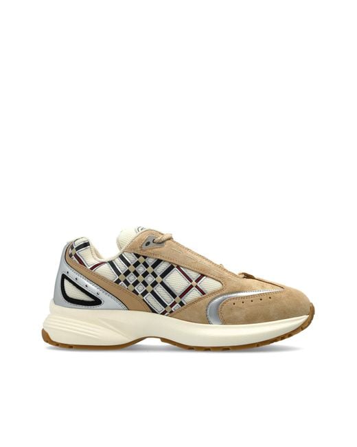 Burberry White 'Eclipse Runner' Sports Shoes
