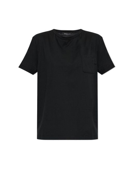 Fabiana Filippi Black T-Shirt With Pocket
