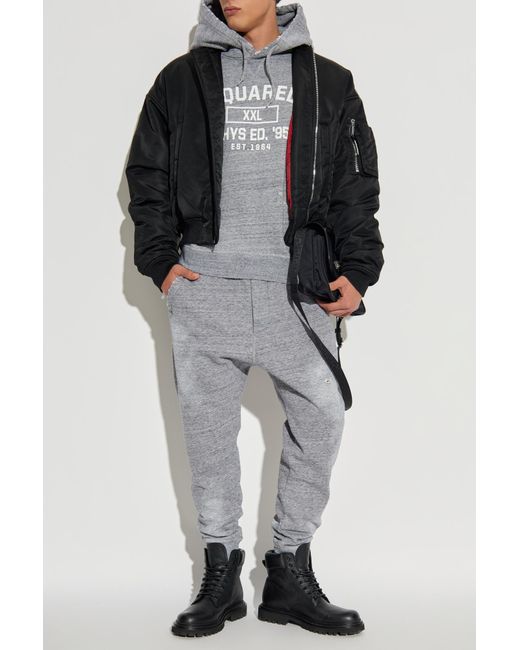 DSquared² Gray Sweatshirt With Print for men