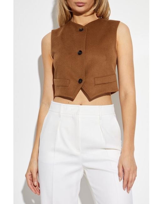 Max Mara White Edda Vest