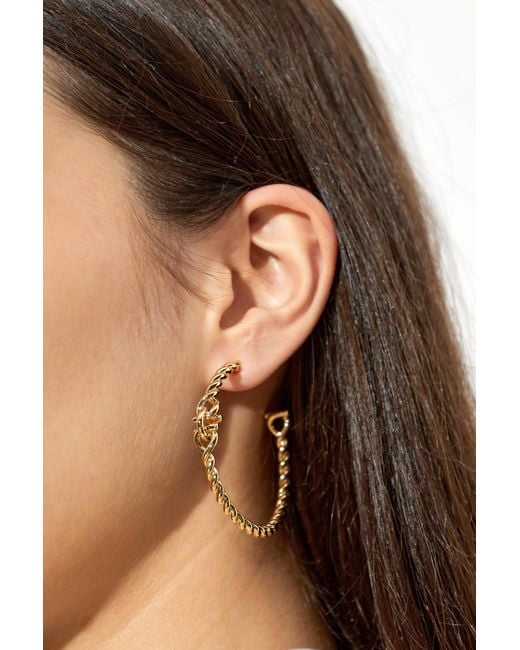 Ferragamo Metallic Hoop Earrings