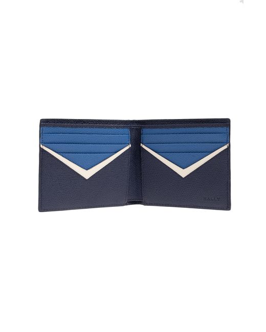 Bally Blue Folding Wallet, for men