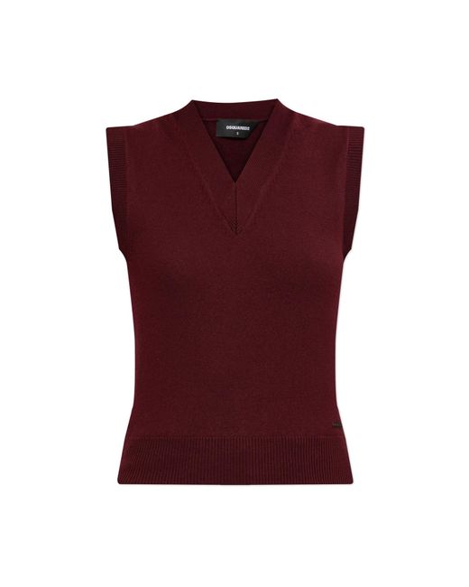 DSquared² Brown Wool Cardigan