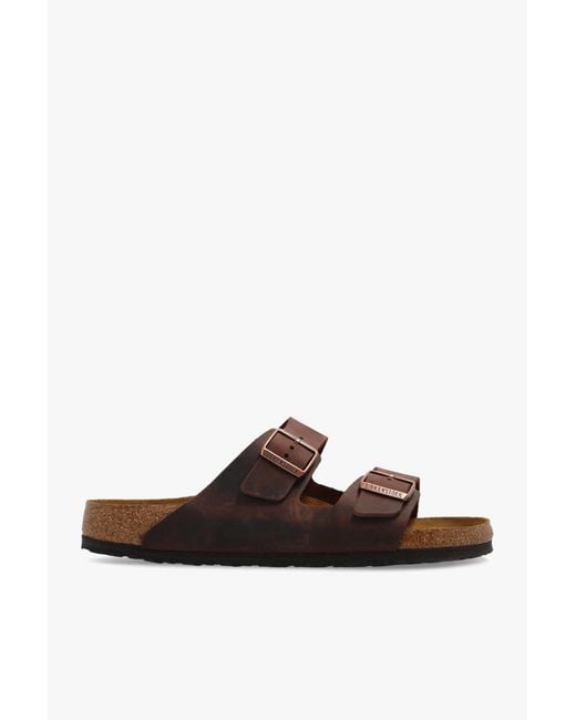 Birkenstock Brown 'Arizona Bs' Slides for men