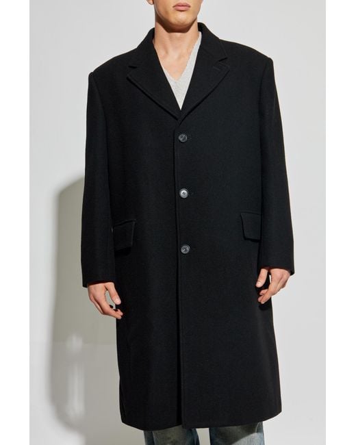 MM6 by Maison Martin Margiela Blue Wool Coat for men