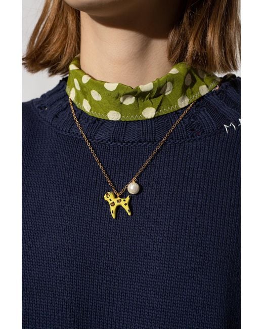 Marni Yellow Necklace With Animal Motif