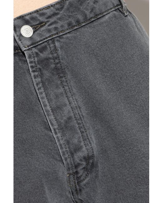 Officine Generale Gray Jeans With Logo for men