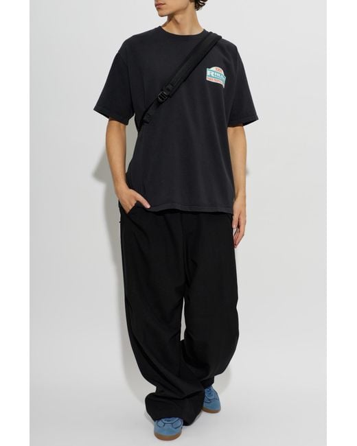 Rhude Black T-Shirt With Print for men
