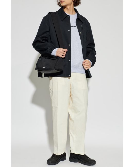 Jil Sander White Straight-Leg Cotton Trousers for men