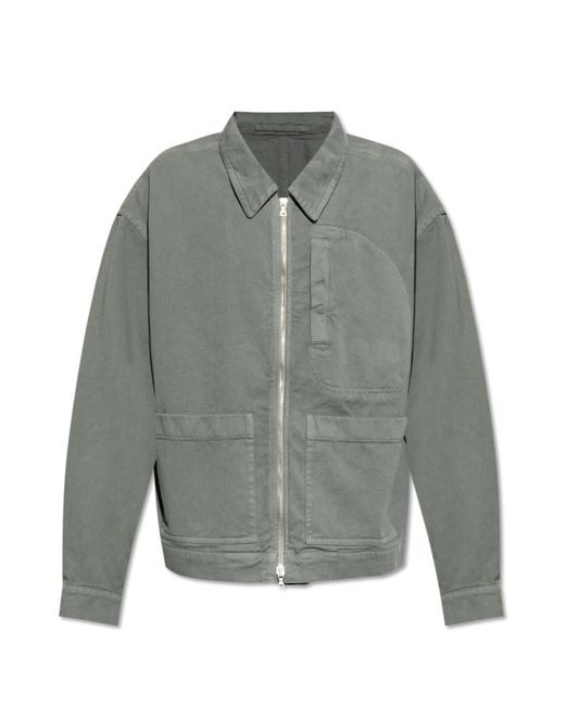 Dries Van Noten Gray Jacket With Pockets for men