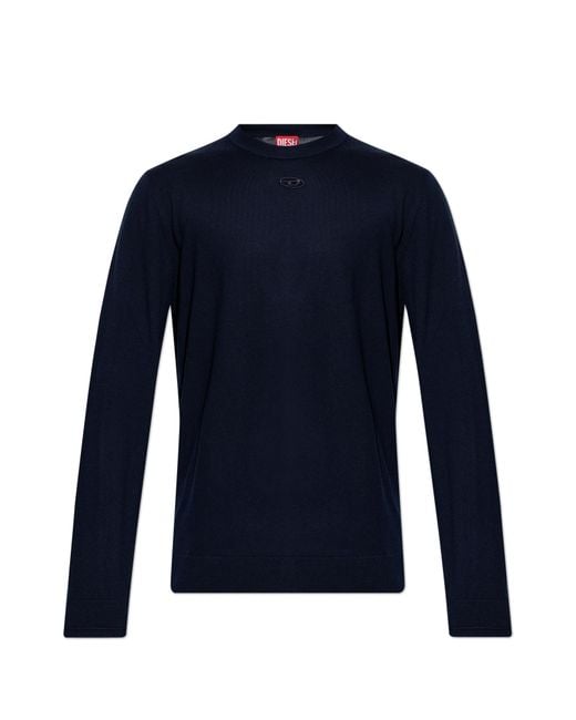 DIESEL Blue Wool Sweater 'K-Valiam' for men