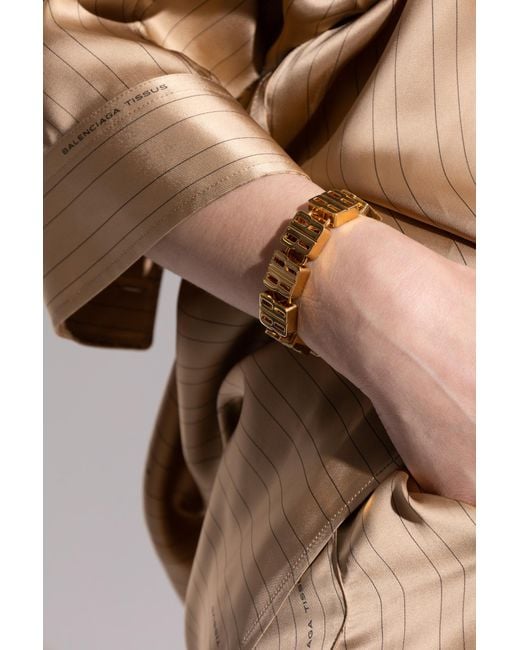 Balenciaga Metallic Monogram Bracelet
