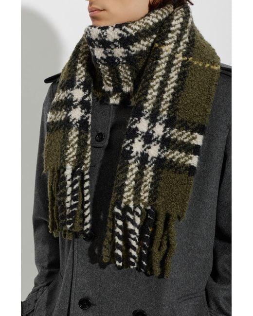 Burberry Green Wool Scarf