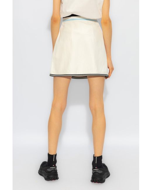 Moncler White Skirt With Logo,