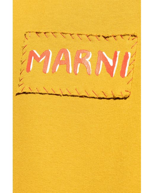 Marni Blue Sweatshirt With Logo for men