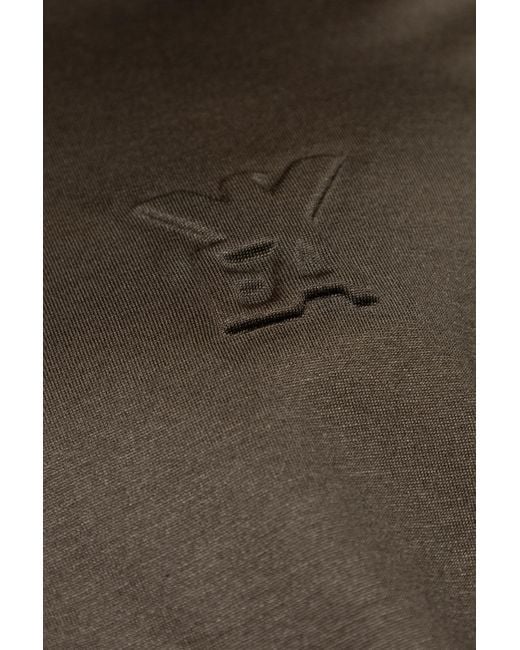 Emporio Armani Black T-Shirt With Embossed Logo for men