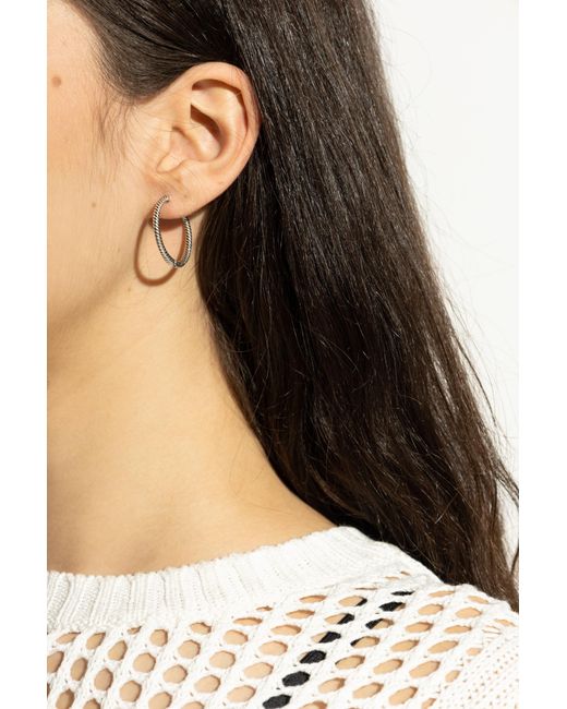 AllSaints Metallic Round Earrings,