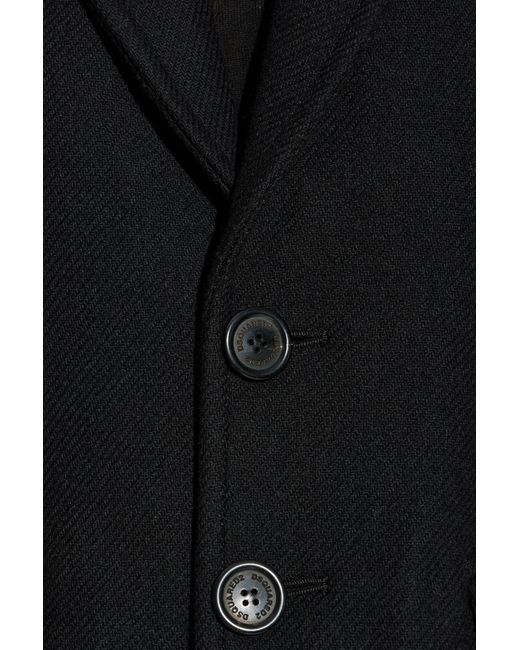 DSquared² Black Wool Coat