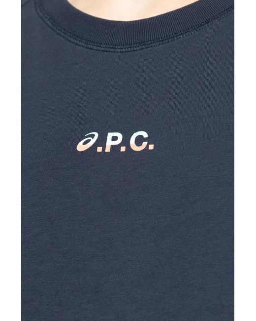 A.P.C. x Asics コラボ ロゴ スウェットシャツ A.P.C. X Asics in Blue for Men | Lyst