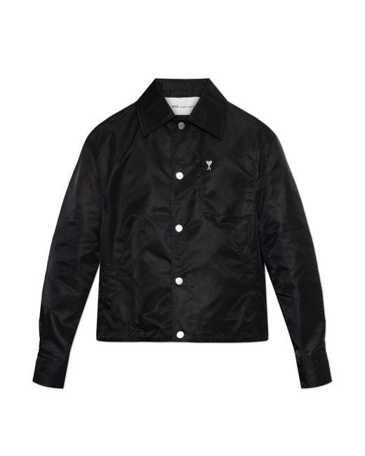 AMI Black Jacket With Pockets for men