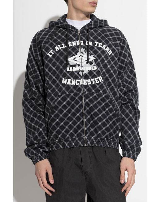 Umbro Black Plaid Pattern Sweatshirt for men