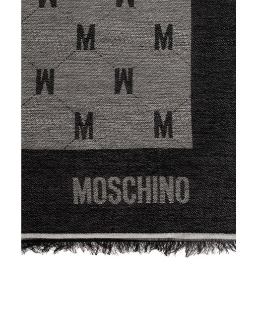 Moschino Brown Scarf With Monogram