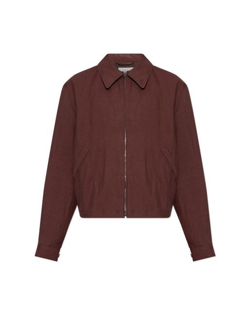 Lemaire Red Jacket With Collar for men