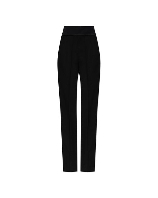 Valentino Garavani Black Wool Pleated Trousers