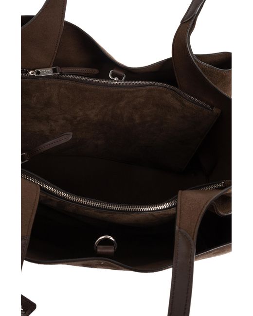 Tod's Black Suede Shopper Bag