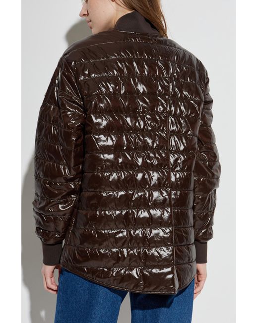 Moose Knuckles Blue Quilted Jacket With Pockets