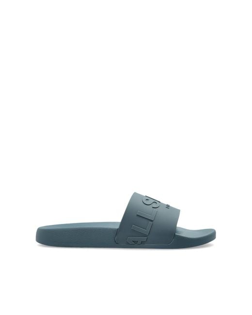 AllSaints Blue 'Biggy' Slides for men