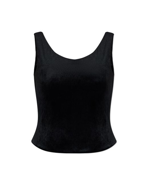 Balenciaga Black Velvet Camisole Top