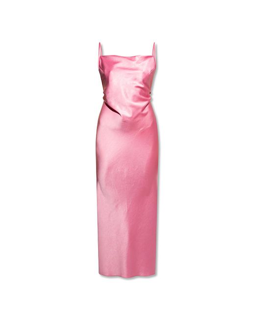 Nanushka 'irma' Satin Dress in Pink - Lyst