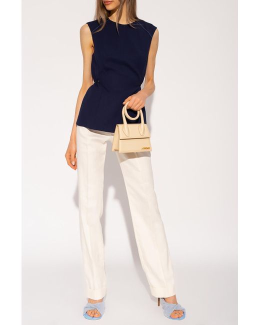 Jacquemus】オープンショルダートップス ネイビー