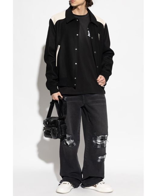 Amiri Black Jeans With Distressed Details for men