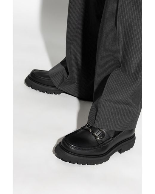 Ferragamo Black 'Cocoon' Loafers Shoes for men