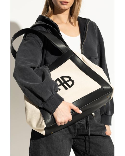 Anine Bing Black Cara Shopper Bag,